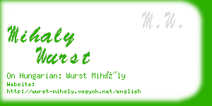 mihaly wurst business card